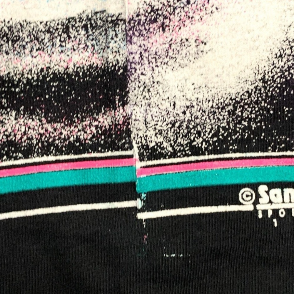 Vtg 90s Park City Ski Wrap AOP Long Sleeve Shirt Oneita San Segal M Fits Smaller - Picture 9 of 10